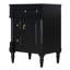 Meuble-lavabo de 24 po avec lavabo, armoire de salle de bain avec tiroir rabattable, tablette réglable, structure en bois d'hévéa massif, panneaux de fibres à densité moyenne et poignées en métal-1270709896