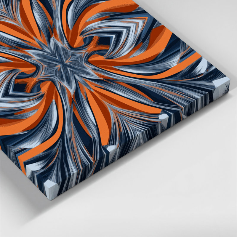 Art mural sur toile gris Op Art 60