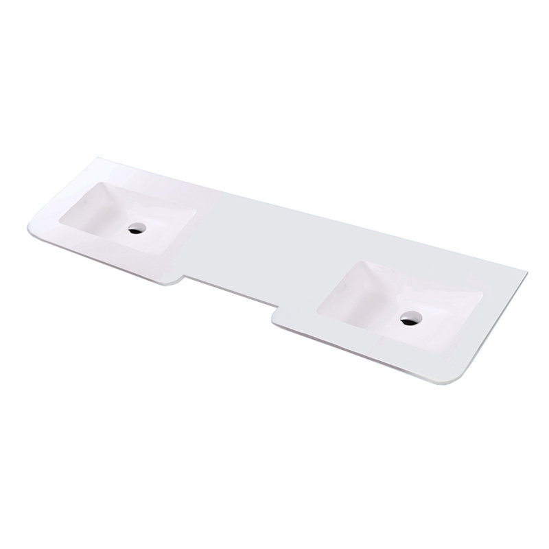 Kubitop 72'' L Bathroom Sink, Gloss White
