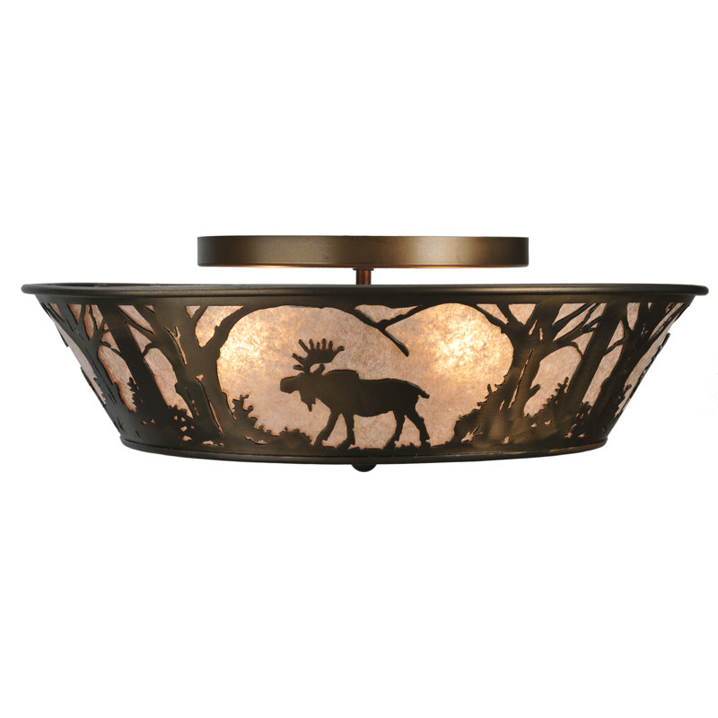 Rustic Lodge 4 - Light Flush Mount