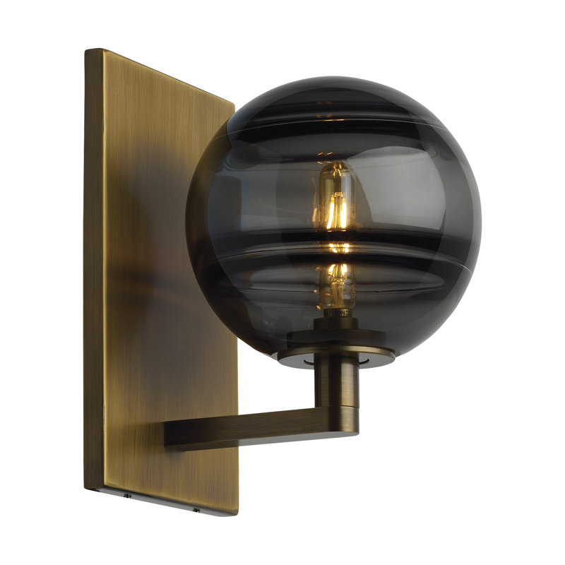 Sedona 1 - Light LED Armed Sconce, Smoke, Satin Nickel, No