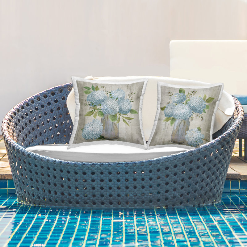 Floral Outdoor Throw Pillow