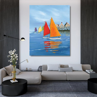 "Breakwater Bay Caldwell Fisher", art sur toile tendue par Sally, Mariners Landing
