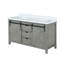 Meuble-lavabo double gris cendré 60 po X P 22 po D, avec comptoir en marbre de culture-117970944-117970948