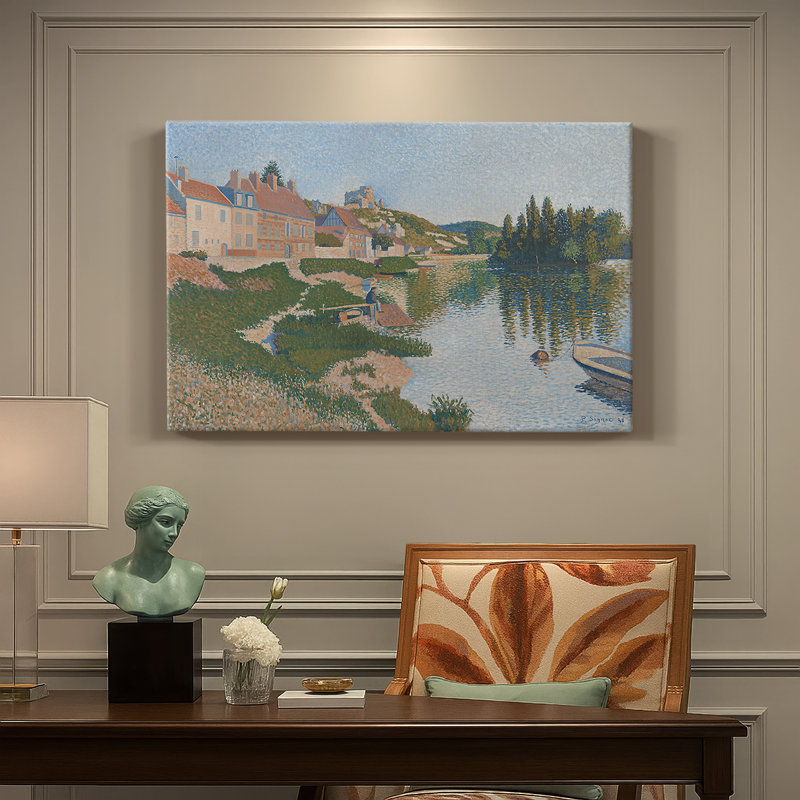 Les Andelys, Château Gaillard-Paul Signac-Toile tendue avec châssis-1886, 18 x 27