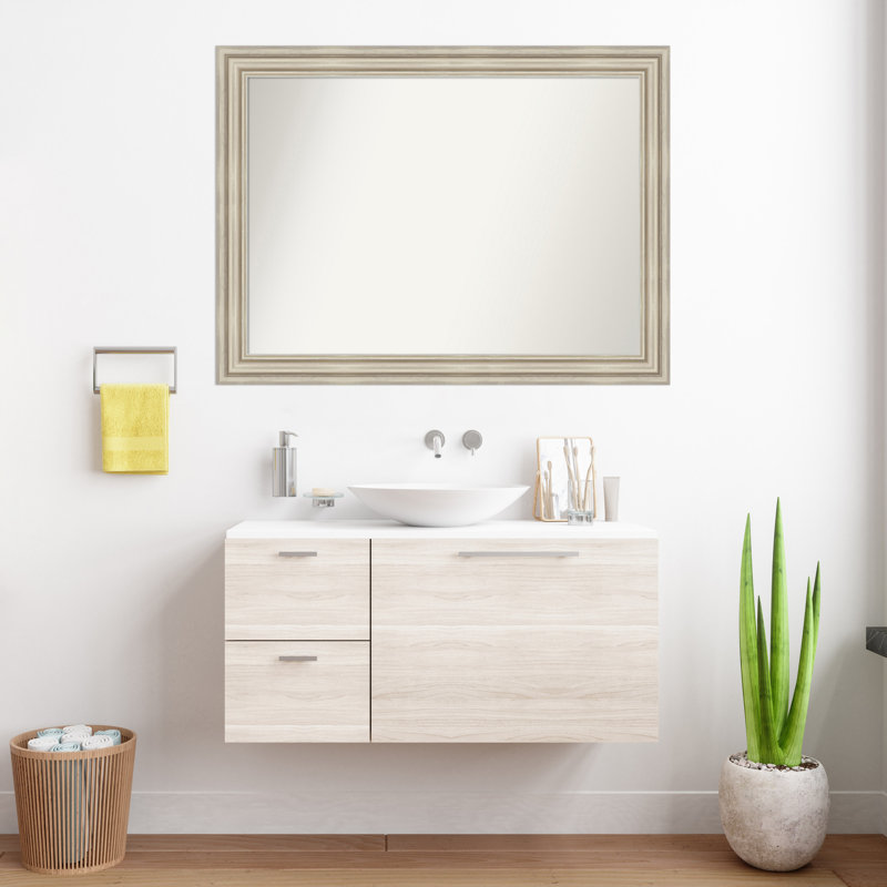 Miroir de salle de bain mural Sierra, 32.5" x 43.5", Argent argent