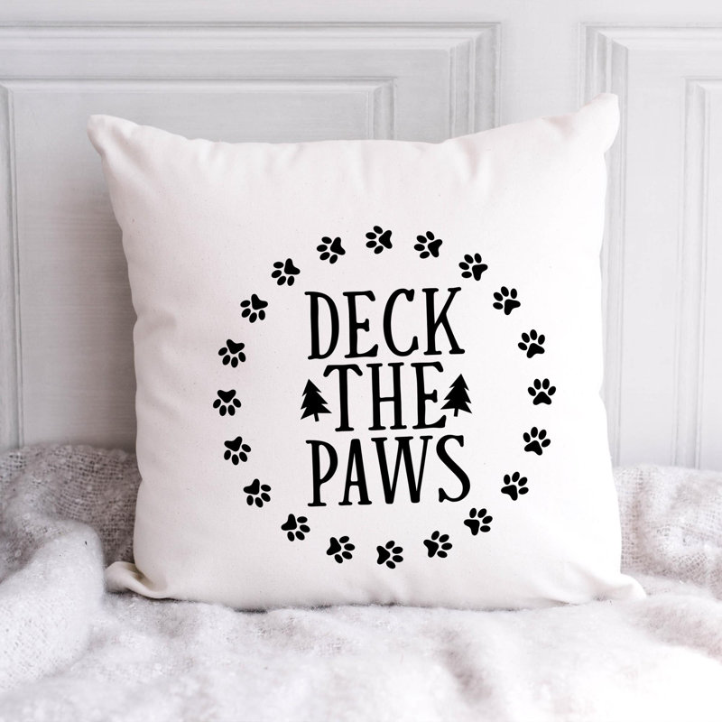 Coussin ChristmasDog_Noir-06, 18 po x 18 po