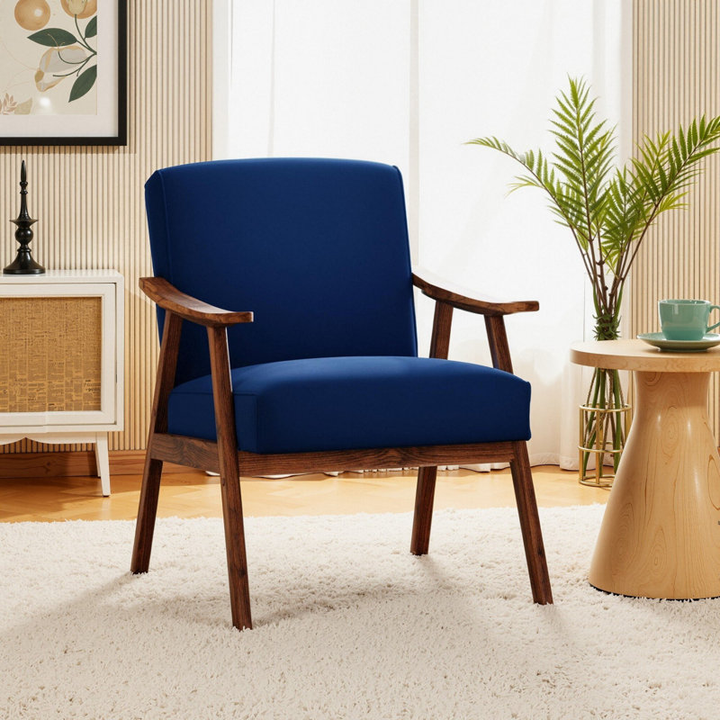 Chaise d'appoint en polyuréthane, Velours, Bleu