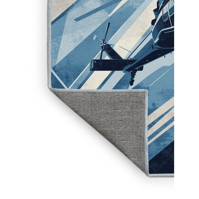Tapis gris en machine SkyLue, 7x9
