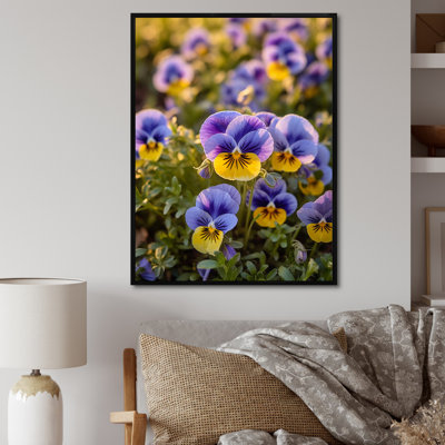 «Mauve, jaune, nature, pensées IV» sur toile