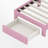 Adame Upholstered Rainbow Design Bed, Velvet Princess Platform Bed with Storage Drawer, Pink-1217959561