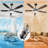 52" Ceiling Fan With Light, Remote & APP Control, Low Profile RGB Ceiling Fans Light, Reversible, 6 Speeds, 3000-6500K Stepless Dimming, Modern Ceiling Fan For Bedroom Indoor/Outdoor Use Wood-1667578169-1667578168