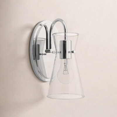 Single Transparent Dimmable Bath Sconce