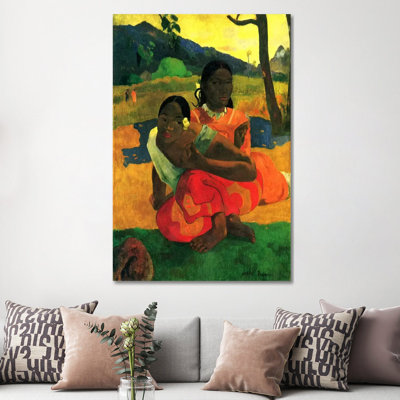 Nafea Faaipoipo (When Are You Getting Married) 1892 by Paul Gauguin - Wrapped Canvas Painting