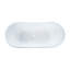 Kingston Brass Aqua Eden 72-Inch Cast Iron Oval Double Slipper Pedestal Tub (No Faucet Drillings)