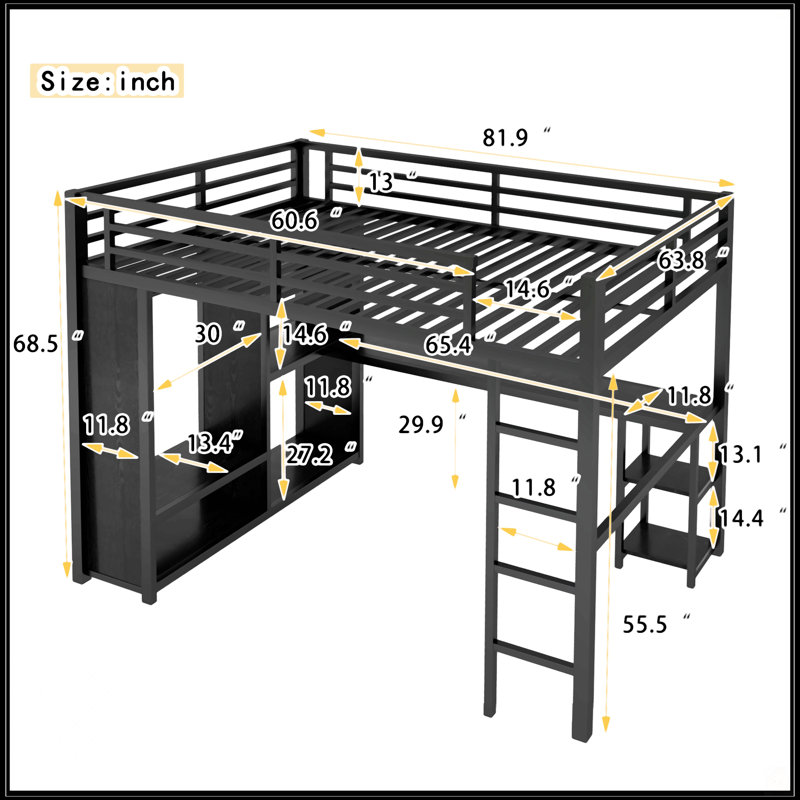 Grand lit mezzanine
