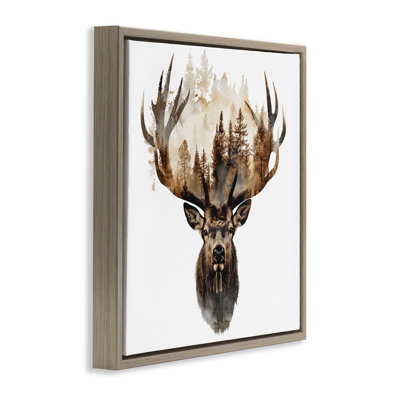  «Deer Forest Silhouette», art mural encadré par LSR Design Studio