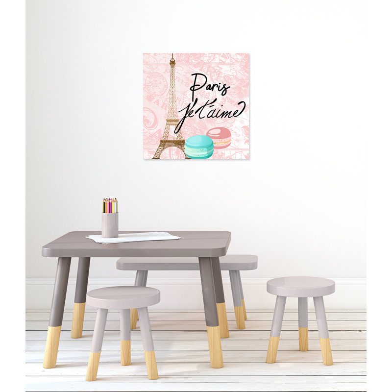 Bonjour paris 1, H 24 po x l 24 po x P 1,5 po, Toile