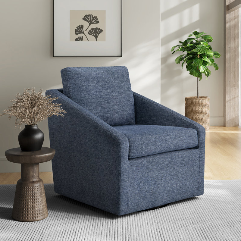 Narducci Swivel Accent Chair, Blue