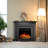36" Electric Fireplace Mantel with Remote Control and Adjustable Flame-1588213773