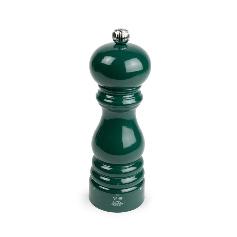 Peugeot Saveurs, Parisrama - Pepper Mill, Forest Green, 18cm H x 5.9cm W x 5.9cm D