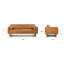 Napa 88.5'' Full-Grain Genuine Italian Leather Sofa-899667849