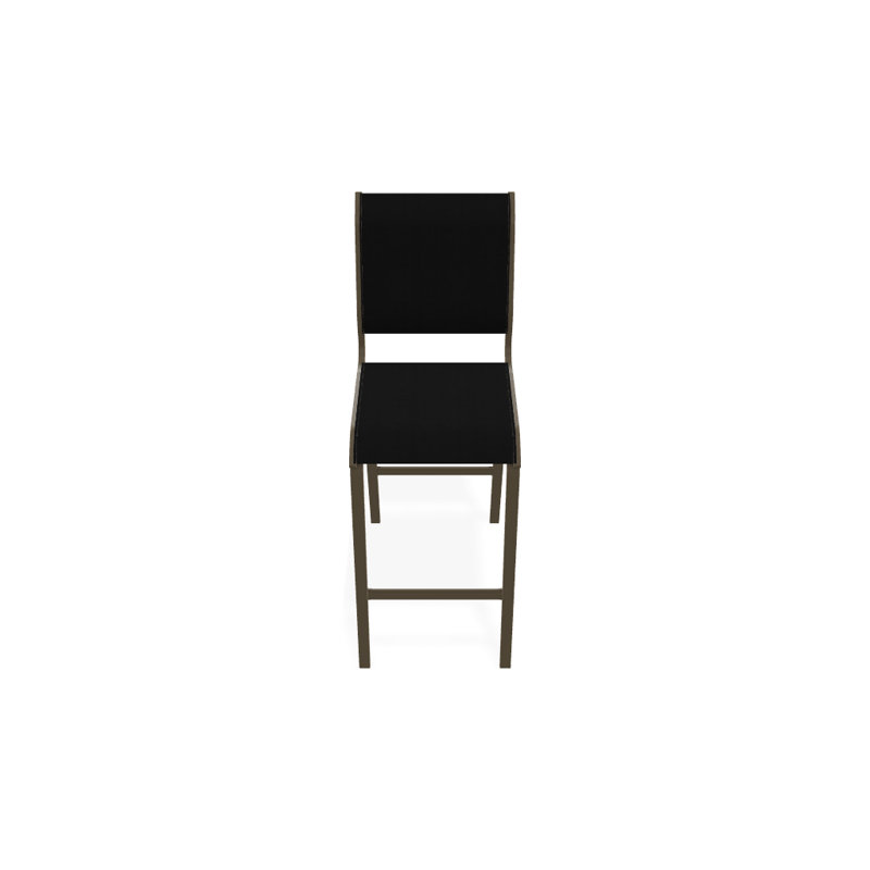 Holna Outdoor Stool, Black 5D Sunbrella®, Textured Beachwood