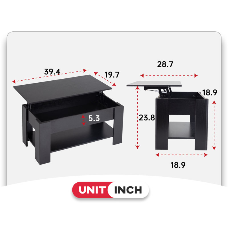 Brette Coffee Table, Black