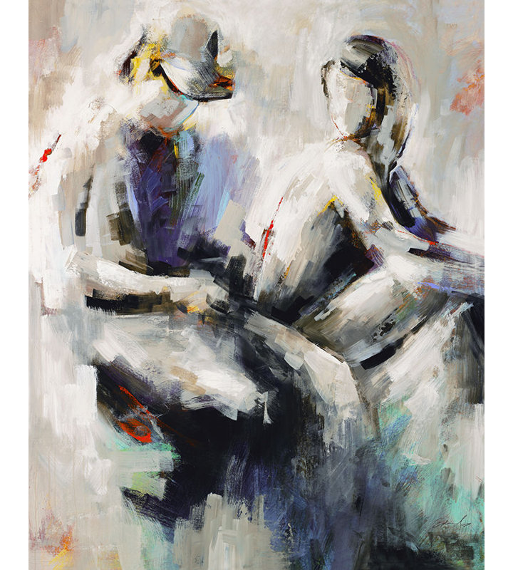 Dans le parc - Peinture, H 50 po x l 40 po x P 1,5 po, Extérieur