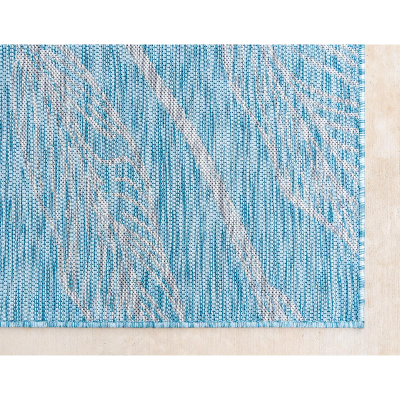 Tapis bleu sarcelle Yvelines, Rectangle 5 pi 1 po x 8 pi