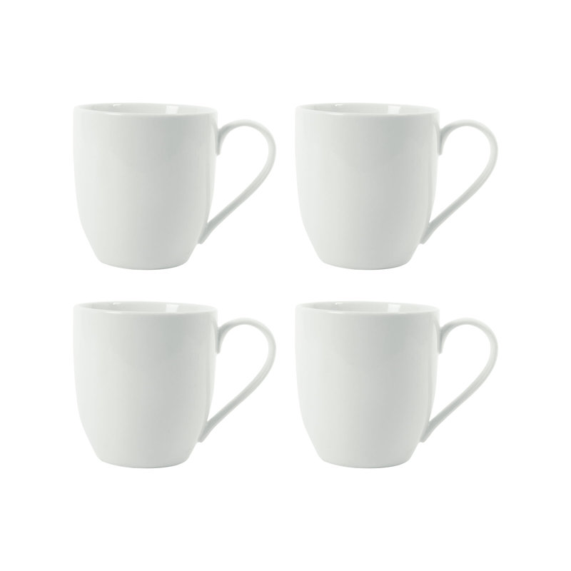 Ensemble de 4 tasses blanches Fitz and Floyd