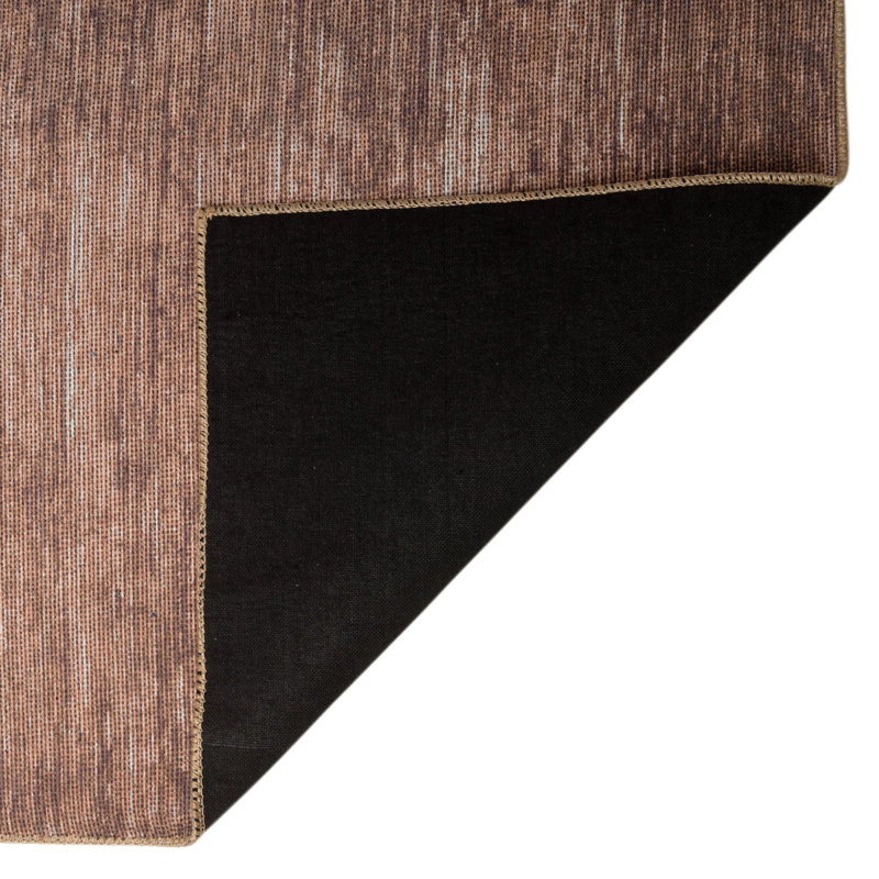 Tapis en chenille Power Loom brun, Carré 5 pi