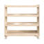 Chariot de rangement en bois de classe commerciale Bright Bright de 4 niveaux avec roulettes verrouillables