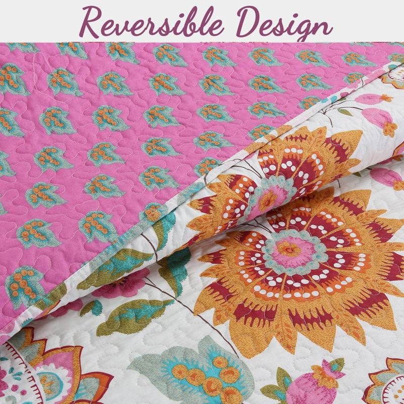Hand Knotted Floral Quilt
