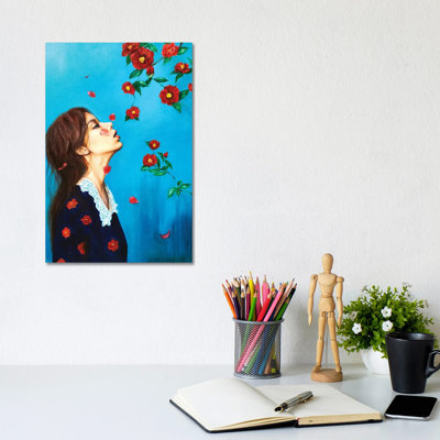 Homesick: Camellia by Eury Kim - Wrapped Canvas Gallery-Wrapped Canvas Giclée