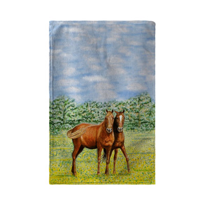Serviette de plage à deux chevaux Haydee