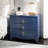 Contemporary Velasco 32'' W Nightstand – Bedroom Chest with 3 Pullout Drawers & Chic Quatrefoil Pull-36526339