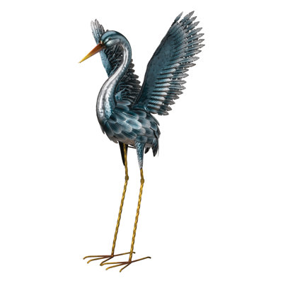 Statue d'oiseau en métal pour jardin