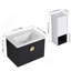 Meuble-lavabo mural 28 po avec lavabo en céramique et armoire latérale, portes à fermeture douce 28 po
