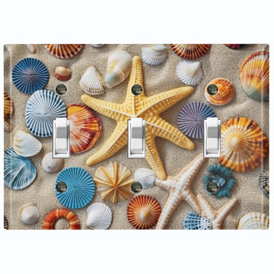 Plaque murale à 3 bandes Ocean Sea Shell
