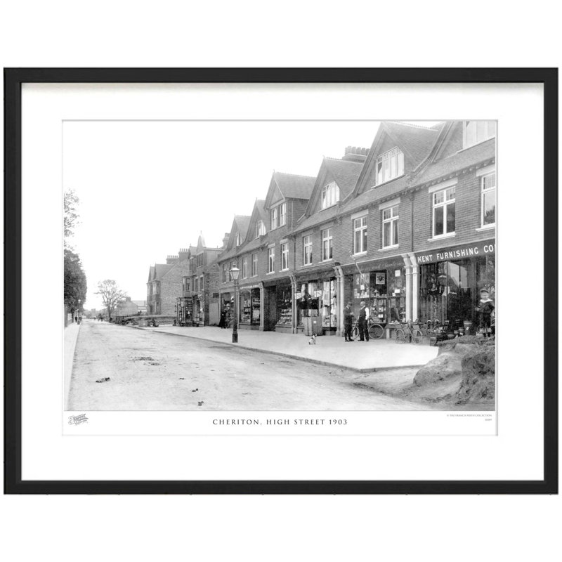 Cheriton, High Street 1903 - Single Picture Frame Print, 45cm H x 60cm W x 2.3cm D