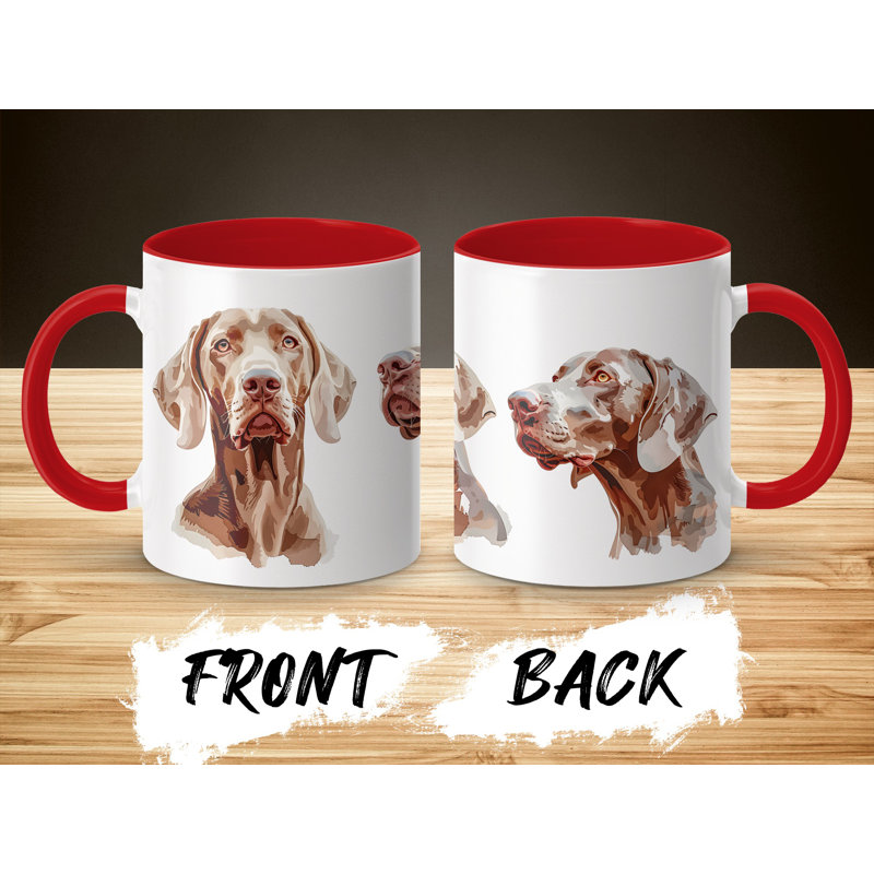 Ceramic Coffee Mug, Red, 3