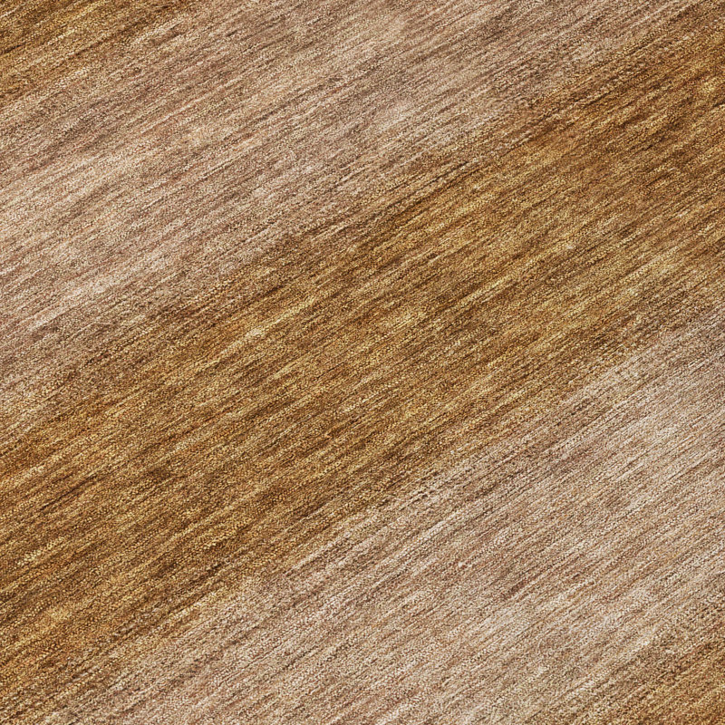 Machine Washable Indoor/Outdoor Xhevrie Brown Rug, Round 8'