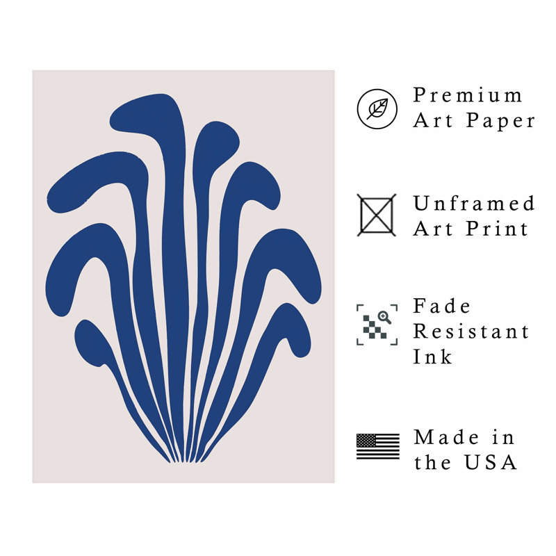 «Abstract Abstract Shapes Matisse», reproduction d'art moderne sans cadre, H 10 po x l 8 po