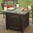 Burlington by Endless Summer, 30" Square LP Gas Outdoor Fire Pit with Faux Wood Mantel