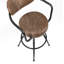 Boyden Swivel Upholstered Counter Stool with Metal Frame