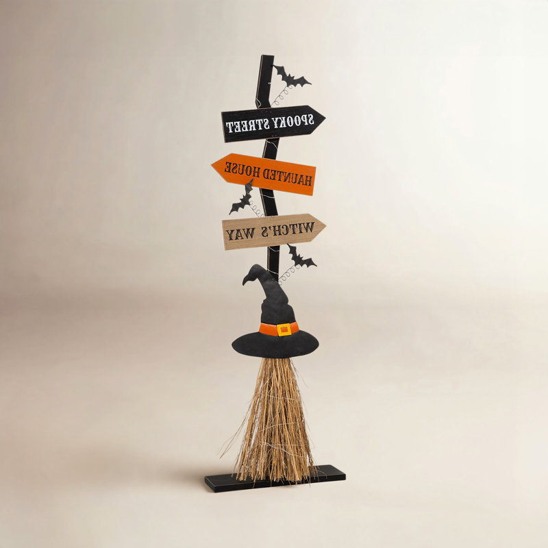 Balai de sorcière en bois 42 po H