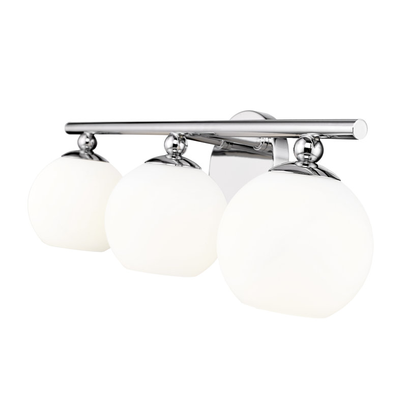 3 - Light Dimmable Vanity Light, Chrome