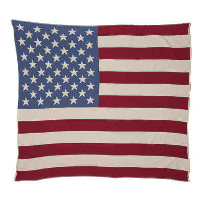 Vintage American Flag Throw Blanket