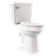 ELLAI Two Piece Elongated Toilets ADA Chair Comfort Height 16.5" Powerful Single Flush 1.28 GPF 12” Rough In with Side Trip Lever, White 28.3"x17.2“x31"